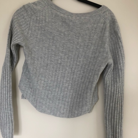 Babaton Grey Ribbed Sweater. - Picture 2 of 3